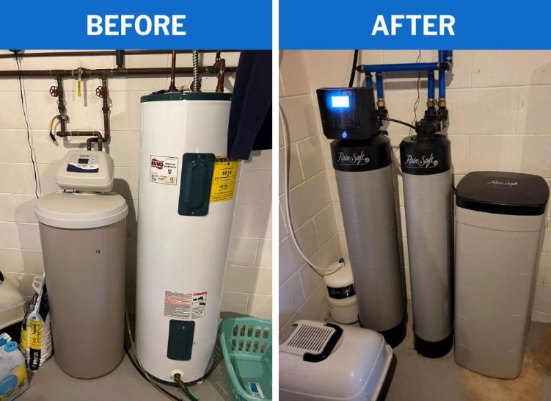 Before After Water Conditioning Unit Replacement