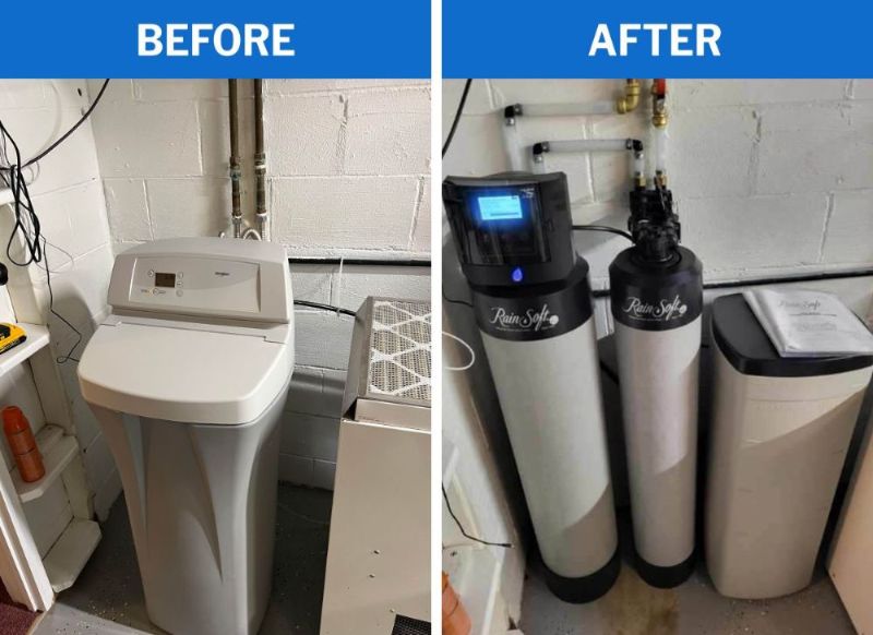 Before After Water Filtration Unit Replacement