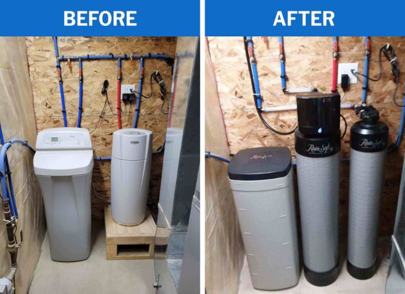 Before And After New Water Softener Installations