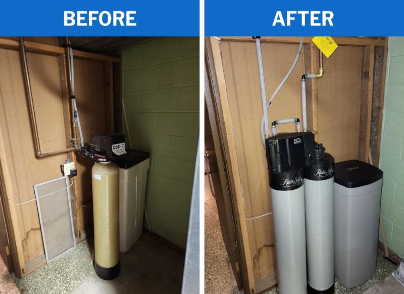 Before And After Water Softener Installation Project Before And After Water Softener Installation Project