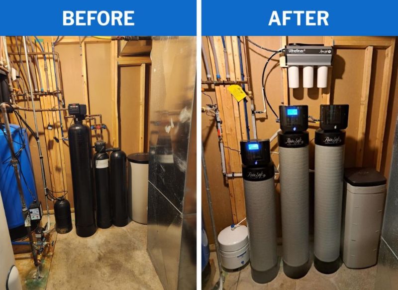 Before And After Water Softener Installation Service Before And After Water Softener Installation Service