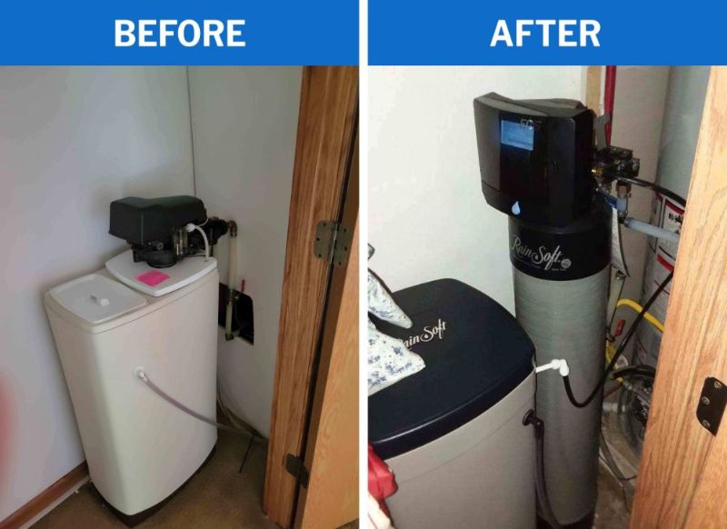 Before And After Water Softener Replacement