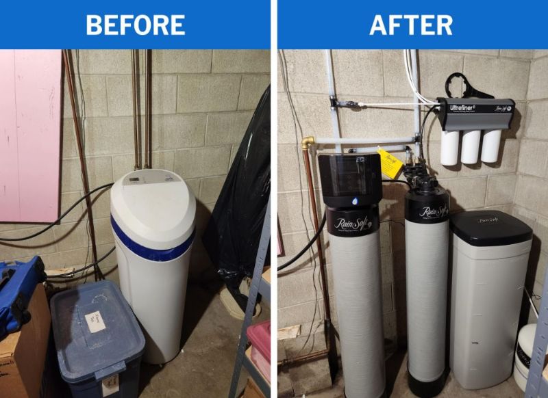 Before And After Water Softener Replacements Before And After Water Softener Replacements