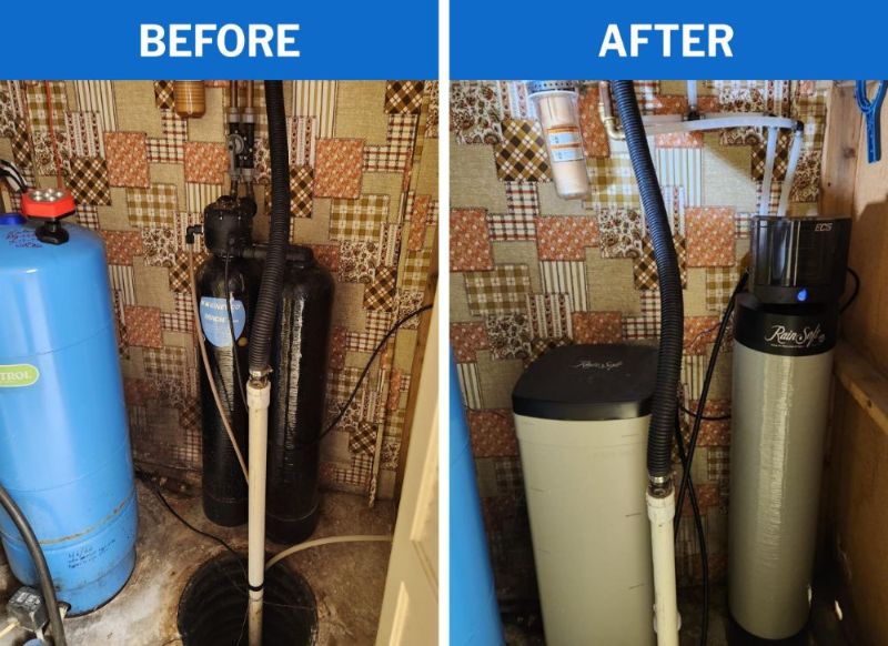 Before And After Water Softening System Installation Scaled 1