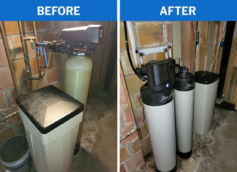 Before And After Water Filtration System Installation Before And After Water Filtration System Installation