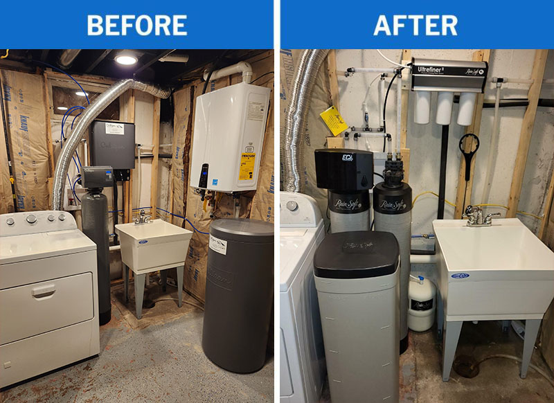 Before And After Water Purification System Installation Before And After Water Purification System Installation